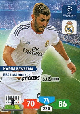 Sticker Karim Benzema - UEFA Champions League 2013-2014. Adrenalyn XL n. 243 - Panini