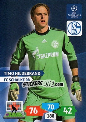 Cromo Timo Hildebrand - UEFA Champions League 2013-2014. Adrenalyn XL n. 244 - Panini