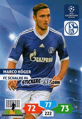 Sticker Marco Höger - UEFA Champions League 2013-2014. Adrenalyn XL n. 247 - Panini