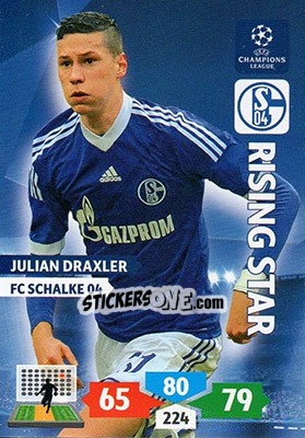 Sticker Julian Draxler - UEFA Champions League 2013-2014. Adrenalyn XL n. 248 - Panini