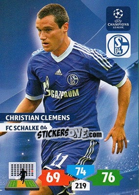 Sticker Christian Clemens - UEFA Champions League 2013-2014. Adrenalyn XL n. 249 - Panini