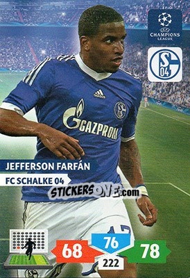 Sticker Jefferson Farfán - UEFA Champions League 2013-2014. Adrenalyn XL n. 252 - Panini