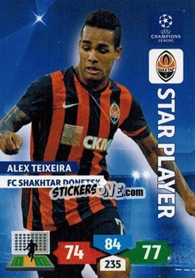 Sticker Alex Teixeira - UEFA Champions League 2013-2014. Adrenalyn XL n. 257 - Panini