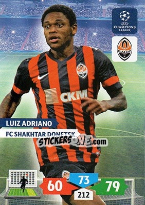 Cromo Luiz Adriano - UEFA Champions League 2013-2014. Adrenalyn XL - Panini