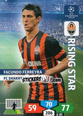 Cromo Facundo Ferreyra - UEFA Champions League 2013-2014. Adrenalyn XL - Panini