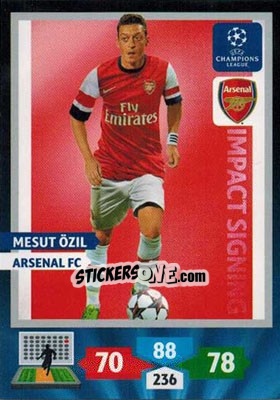 Sticker Mesut Özil - UEFA Champions League 2013-2014. Adrenalyn XL n. 263 - Panini