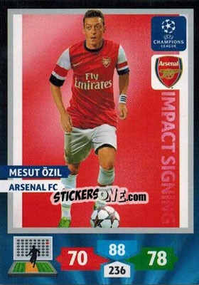 Sticker Mesut Özil - UEFA Champions League 2013-2014. Adrenalyn XL - Panini