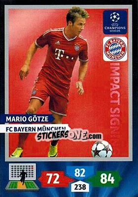 Sticker Mario Götze - UEFA Champions League 2013-2014. Adrenalyn XL n. 267 - Panini