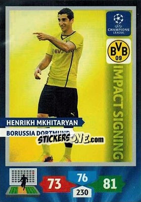 Sticker Henrikh Mkhitaryan - UEFA Champions League 2013-2014. Adrenalyn XL n. 269 - Panini
