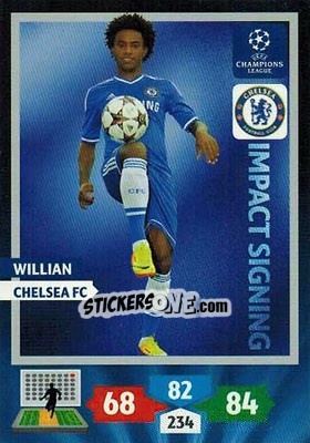 Sticker Willian - UEFA Champions League 2013-2014. Adrenalyn XL n. 271 - Panini