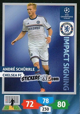 Sticker André Schürrle - UEFA Champions League 2013-2014. Adrenalyn XL n. 272 - Panini