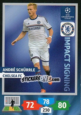 Cromo André Schürrle - UEFA Champions League 2013-2014. Adrenalyn XL - Panini