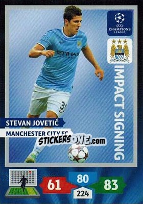 Figurina Stevan Jovetic - UEFA Champions League 2013-2014. Adrenalyn XL - Panini