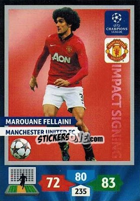 Sticker Marouane Fellaini - UEFA Champions League 2013-2014. Adrenalyn XL n. 278 - Panini