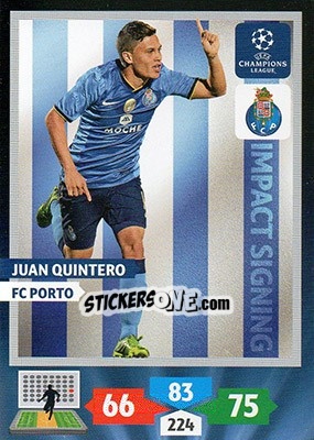Sticker Juan Quintero - UEFA Champions League 2013-2014. Adrenalyn XL - Panini