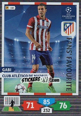 Figurina Gabi - UEFA Champions League 2013-2014. Adrenalyn XL - Panini