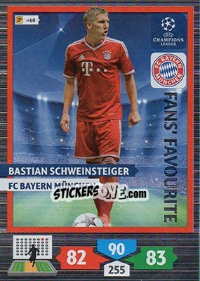 Sticker Bastian Schweinsteiger - UEFA Champions League 2013-2014. Adrenalyn XL - Panini