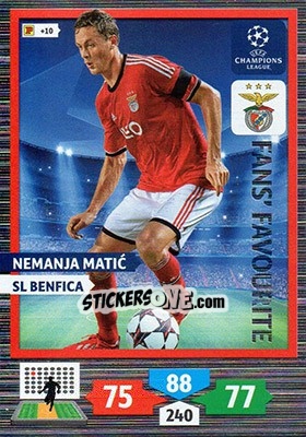 Sticker Nemanja Matic - UEFA Champions League 2013-2014. Adrenalyn XL n. 297 - Panini