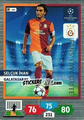 Sticker Selçuk Inan - UEFA Champions League 2013-2014. Adrenalyn XL n. 302 - Panini