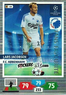 Figurina Lars Jacobsen - UEFA Champions League 2013-2014. Adrenalyn XL - Panini
