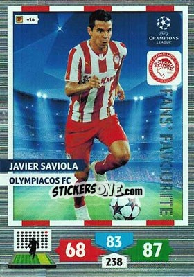 Sticker Javier Saviola - UEFA Champions League 2013-2014. Adrenalyn XL n. 309 - Panini