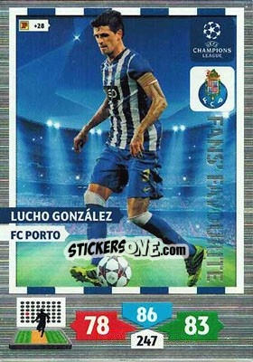 Sticker Lucho González - UEFA Champions League 2013-2014. Adrenalyn XL n. 311 - Panini