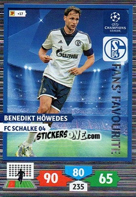 Sticker Benedikt Höwedes - UEFA Champions League 2013-2014. Adrenalyn XL - Panini