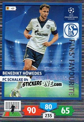 Figurina Benedikt Höwedes - UEFA Champions League 2013-2014. Adrenalyn XL - Panini