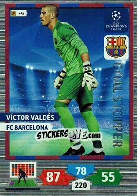 Cromo Víctor Valdés - UEFA Champions League 2013-2014. Adrenalyn XL - Panini