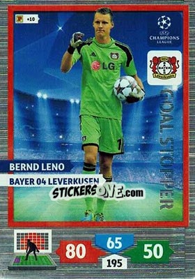 Sticker Bernd Leno - UEFA Champions League 2013-2014. Adrenalyn XL n. 320 - Panini