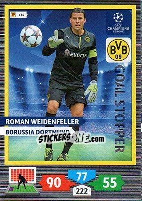 Cromo Roman Weidenfeller - UEFA Champions League 2013-2014. Adrenalyn XL n. 322 - Panini