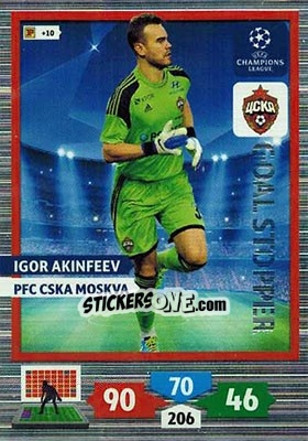Sticker Igor Akinfeev - UEFA Champions League 2013-2014. Adrenalyn XL n. 324 - Panini