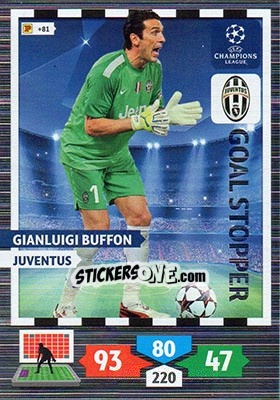 Figurina Gianluigi Buffon - UEFA Champions League 2013-2014. Adrenalyn XL - Panini