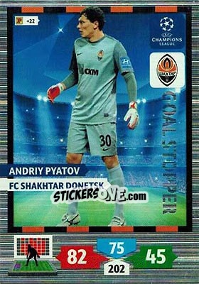 Sticker Andriy Pyatov - UEFA Champions League 2013-2014. Adrenalyn XL n. 333 - Panini