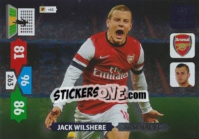 Sticker Jack Wilshere - UEFA Champions League 2013-2014. Adrenalyn XL - Panini