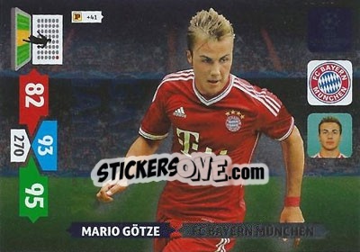 Sticker Mario Götze - UEFA Champions League 2013-2014. Adrenalyn XL n. 337 - Panini
