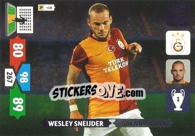 Sticker Wesley Sneijder - UEFA Champions League 2013-2014. Adrenalyn XL n. 340 - Panini