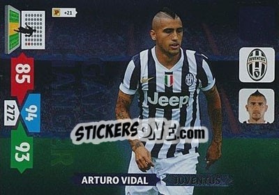 Sticker Arturo Vidal - UEFA Champions League 2013-2014. Adrenalyn XL n. 341 - Panini