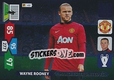 Figurina Wayne Rooney - UEFA Champions League 2013-2014. Adrenalyn XL - Panini