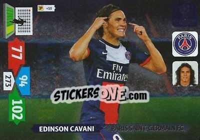 Sticker Edinson Cavani - UEFA Champions League 2013-2014. Adrenalyn XL n. 349 - Panini