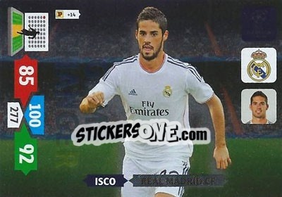 Sticker Isco - UEFA Champions League 2013-2014. Adrenalyn XL n. 350 - Panini