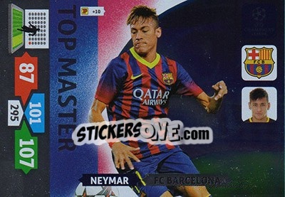 Sticker Neymar - UEFA Champions League 2013-2014. Adrenalyn XL n. 353 - Panini