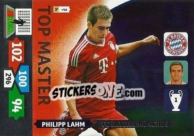 Sticker Philipp Lahm - UEFA Champions League 2013-2014. Adrenalyn XL n. 354 - Panini