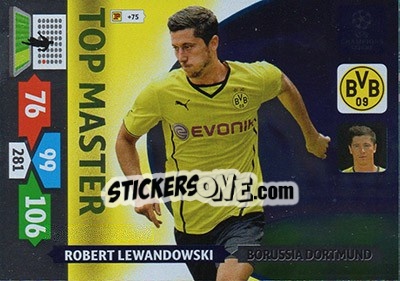 Sticker Robert Lewandowski - UEFA Champions League 2013-2014. Adrenalyn XL n. 356 - Panini