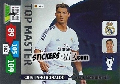 Figurina Cristiano Ronaldo - UEFA Champions League 2013-2014. Adrenalyn XL - Panini