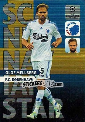 Cromo Olof Mellberg - UEFA Champions League 2013-2014. Adrenalyn XL - Panini