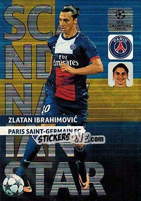 Sticker Zlatan Ibrahimovic - UEFA Champions League 2013-2014. Adrenalyn XL n. 370 - Panini
