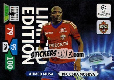 Sticker Ahmed Musa - UEFA Champions League 2013-2014. Adrenalyn XL n. LE-AM - Panini