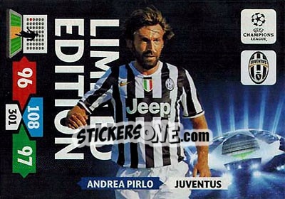 Sticker Andrea Pirlo - UEFA Champions League 2013-2014. Adrenalyn XL - Panini