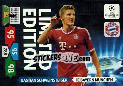 Sticker Bastian Schweinsteiger - UEFA Champions League 2013-2014. Adrenalyn XL - Panini